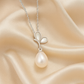 925 Silver Pearl Drop Butterfly Pendant Necklace for Women – Elegant Mother of Pearl Design
