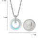 925 Silver Rainbow Crystal Circle Pendant Necklace for Women – Elegant Sparkling Jewelry