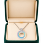 925 Silver Rainbow Crystal Circle Pendant Necklace for Women – Elegant Sparkling Jewelry
