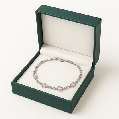 Elegant Zircon Charm Chain Bracelet for Women