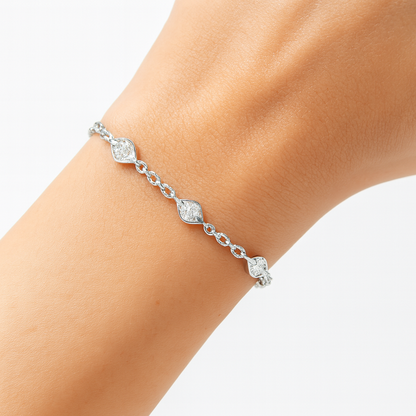 Elegant Zircon Charm Chain Bracelet for Women