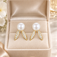 Pearl Leaf Earrings