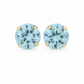 Blue Round Earrings