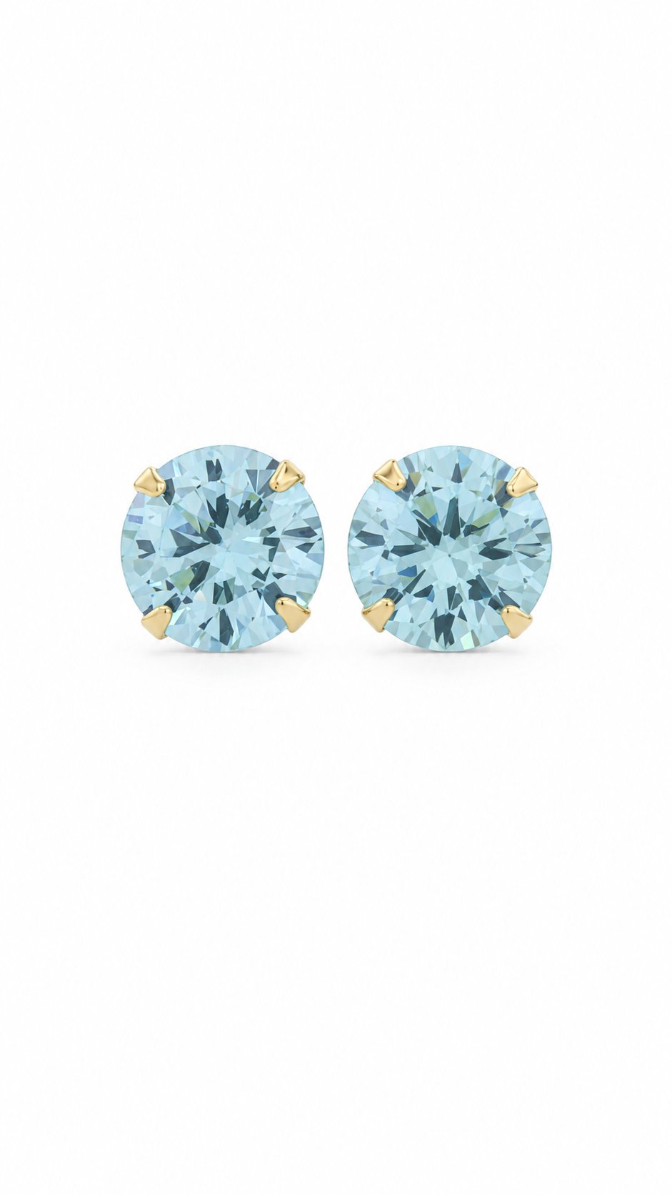 Blue Round Earrings