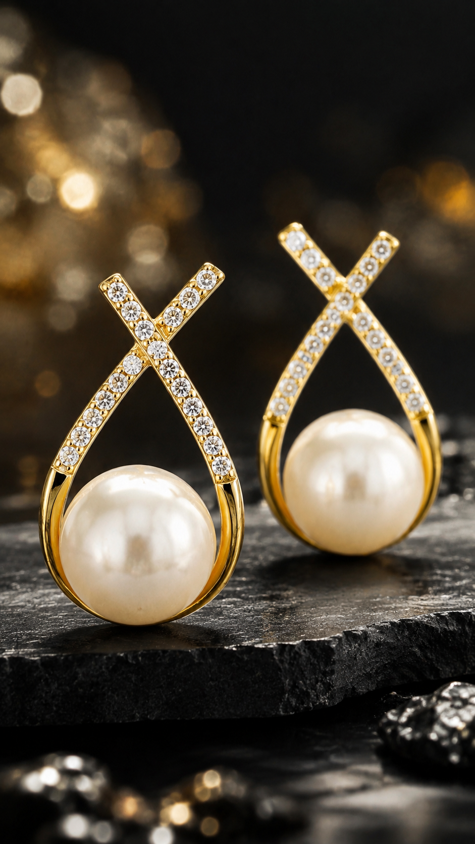 Infinity Pearl Earrings
