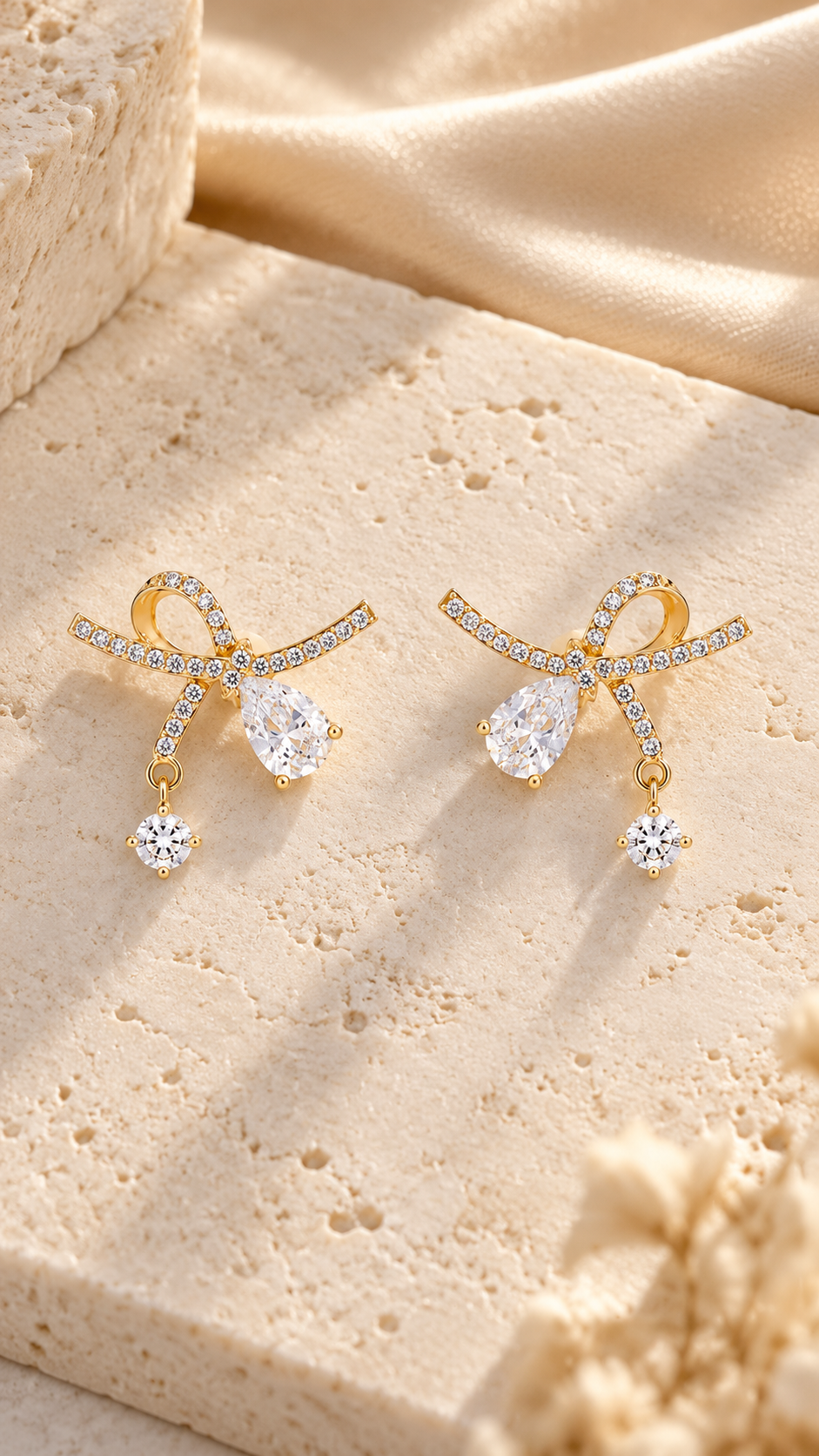 Earrings Pear Crystal