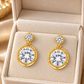 Gold Round Earrings