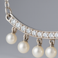 Pearl Drop Zircon Necklace for Women 925 Silver Finish Elegant Chain Pendant for Daily and Party Wear