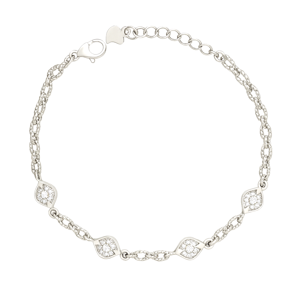 Elegant Zircon Charm Chain Bracelet for Women