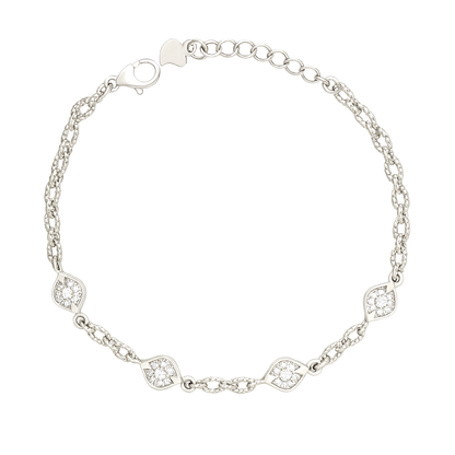 Elegant Zircon Charm Chain Bracelet for Women