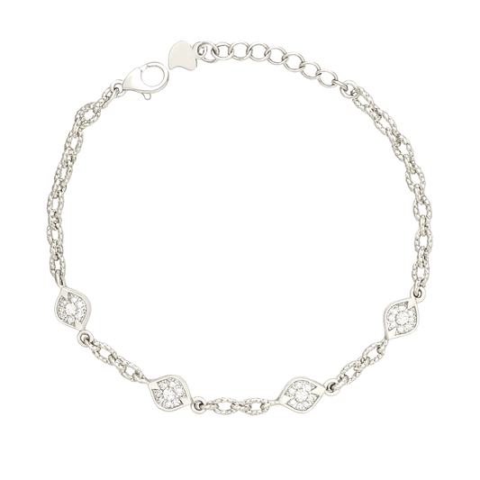 Elegant Zircon Charm Chain Bracelet for Women