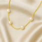 Gold Plated Pearl Chain Necklace for Women – Elegant Minimal Jewelry