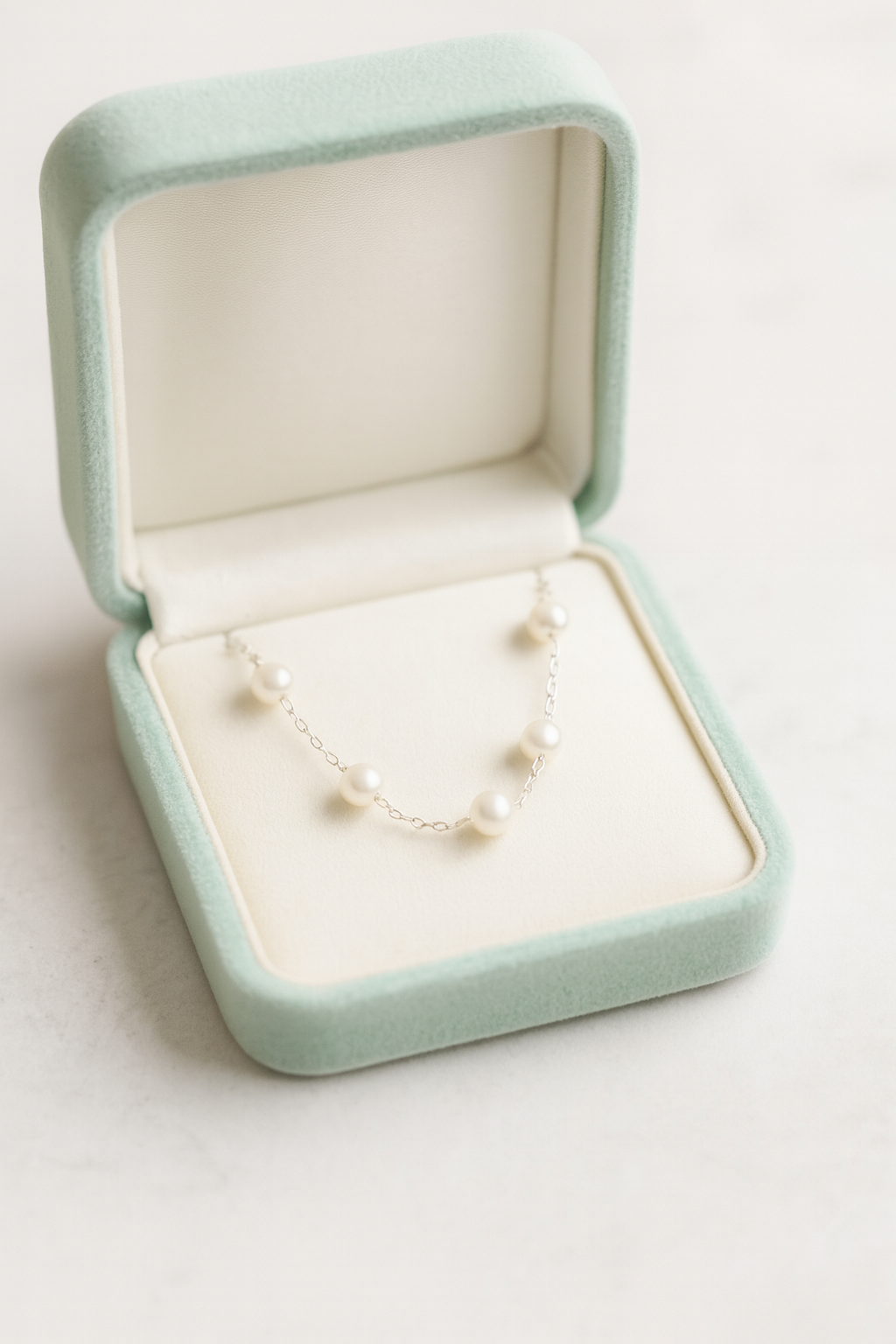 Gold Plated Pearl Chain Necklace for Women – Elegant Minimal Jewelry