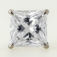 Princess-Cut Sparkling Solitaire Stud Earrings for Women | Elegant Daily Wear CZ Studs