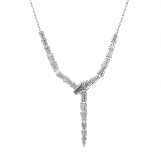 925 Silver Modern Y-Shaped Geometric Necklace for Women – Contemporary Statement Jewelry