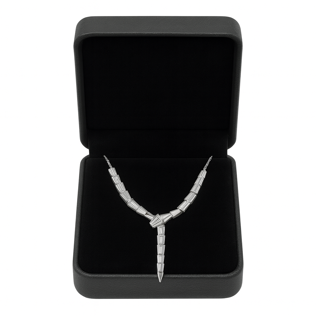 925 Silver Modern Y-Shaped Geometric Necklace for Women – Contemporary Statement Jewelry