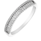 Modern Triple Row 925 Silver Zircon Band Ring