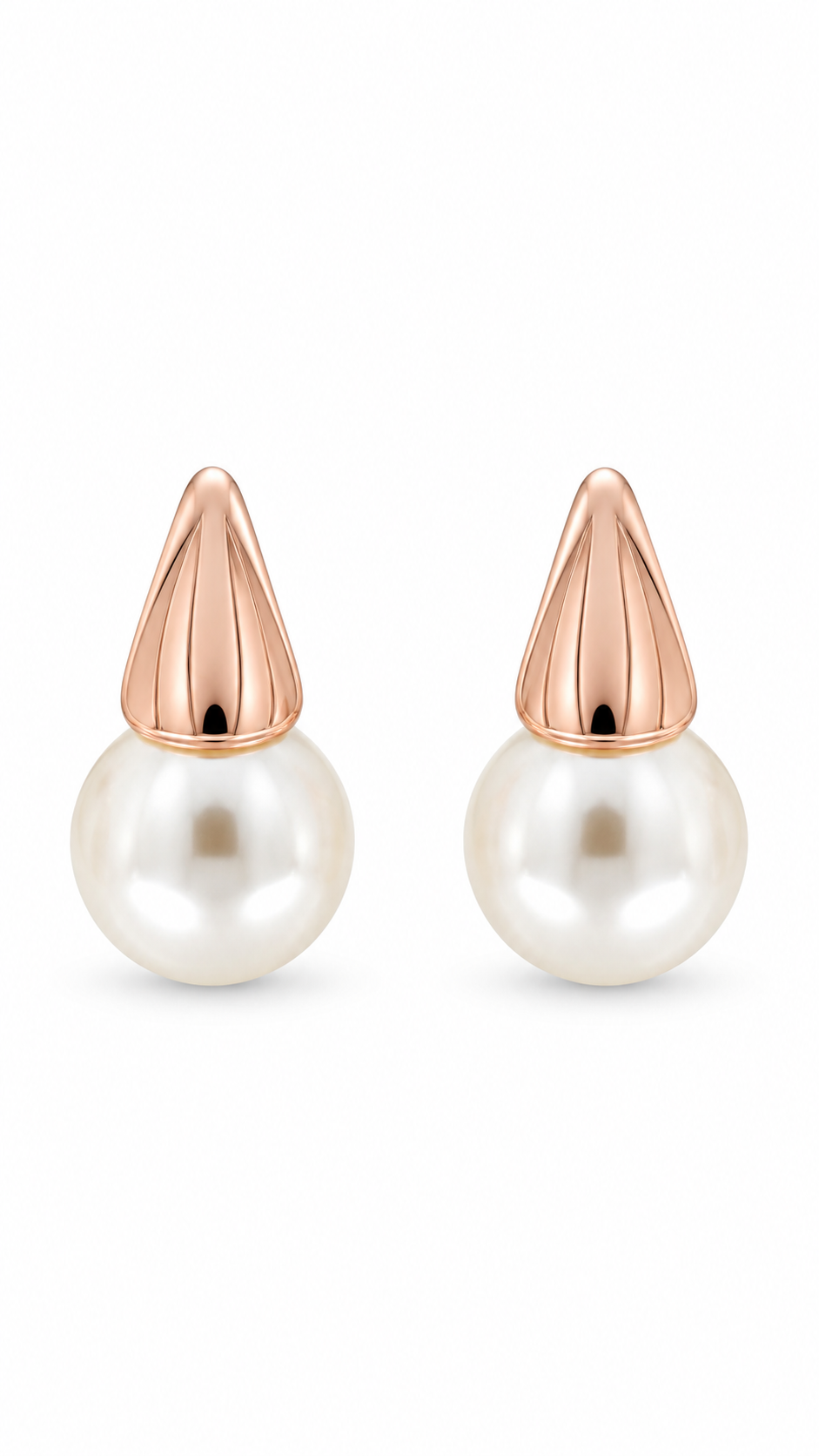 Fluted Cap Classic Earrings