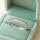 Modern Triple Row 925 Silver Zircon Band Ring