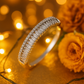 Modern Triple Row 925 Silver Zircon Band Ring