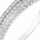 Modern Triple Row 925 Silver Zircon Band Ring