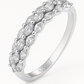 Marquise Cluster 925 Silver Band Ring with Sparkling Zircon Stones
