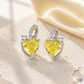 Yellow Heart Earrings