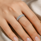 Marquise Cluster 925 Silver Band Ring with Sparkling Zircon Stones