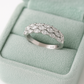 Marquise Cluster 925 Silver Band Ring with Sparkling Zircon Stones