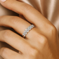 Marquise Cluster 925 Silver Band Ring with Sparkling Zircon Stones
