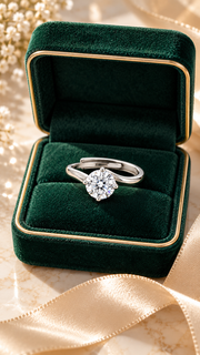 Silver CZ Solitaire Twist Ring