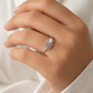 Pear-Cut CZ Swirl Pavé Ring
