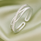 Elegant Adjustable Silver Zircon Ring for Women – Stylish Open Design Finger Ring for Daily & Party Wear
