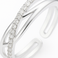 Elegant Adjustable Silver Zircon Ring for Women – Stylish Open Design Finger Ring for Daily & Party Wear