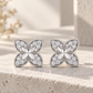 Silver Four-Petal Earrings