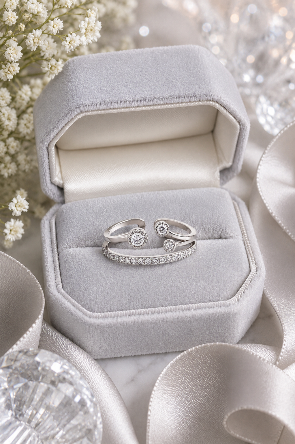 Multi-Layer Open Adjustable Ring