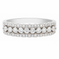 Classic 925 Silver Triple Row Zircon Band Ring for Women – Elegant Party & Daily Wear Finger Ring