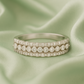 Classic 925 Silver Triple Row Zircon Band Ring for Women – Elegant Party & Daily Wear Finger Ring