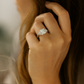 Radiant 925 Silver Cushion-Cut Solitaire Ring for Women – Three Stone CZ Engagement & Party Wear Ring