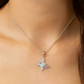 925 Silver Butterfly Pendant Necklace for Women – CZ Stone & Pearl Accent Design