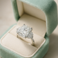 Radiant 925 Silver Cushion-Cut Solitaire Ring for Women – Three Stone CZ Engagement & Party Wear Ring