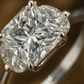 Radiant 925 Silver Cushion-Cut Solitaire Ring for Women – Three Stone CZ Engagement & Party Wear Ring