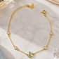 Multicolor Opal Flower Station Chain Bracelet