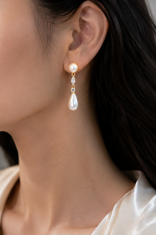Pearl Marquise Earrings