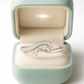 Wave Design Zircon Ring for Women 925 Silver Finish Elegant Stylish Finger Ring
