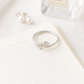 Wave Design Zircon Ring for Women 925 Silver Finish Elegant Stylish Finger Ring