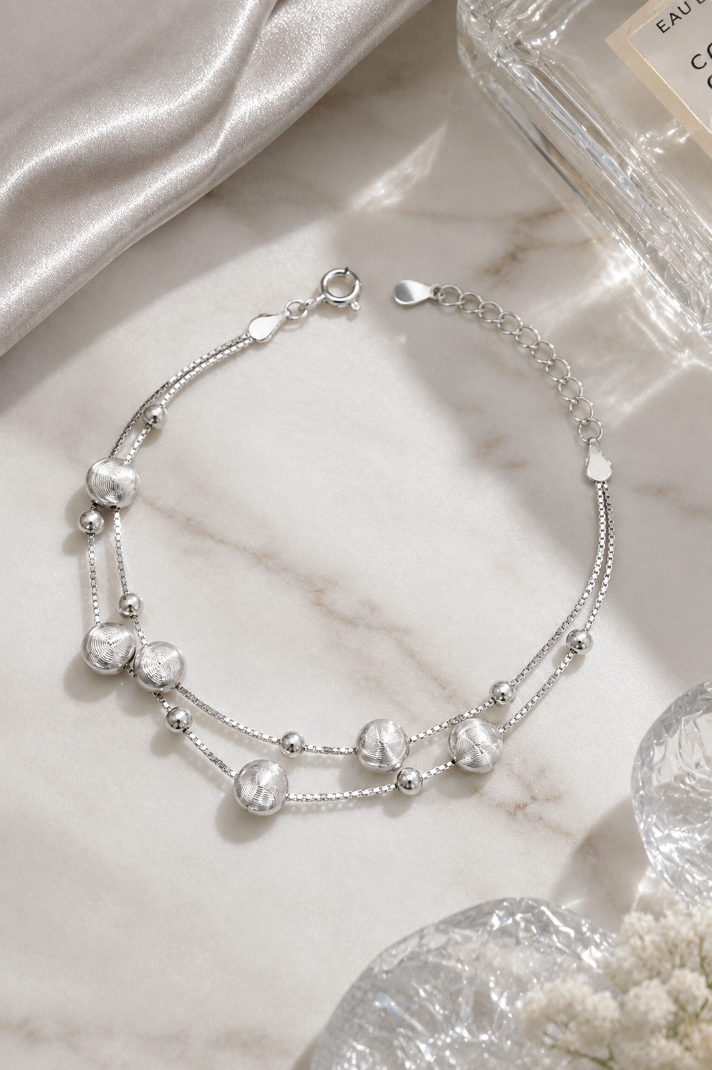 Double-Layer Ball Chain Bracelet