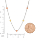 925 Silver Tricolor Beaded Chain Necklace for Women – Elegant Daily Wear Jewelry