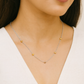 925 Silver Tricolor Beaded Chain Necklace for Women – Elegant Daily Wear Jewelry