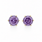 Purple Round Earrings